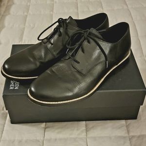 Eileen Fisher Black Leather Oxford Shoes